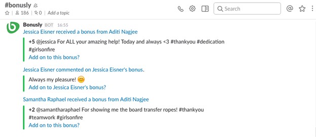 InVision uses Bonusly for employee recognition